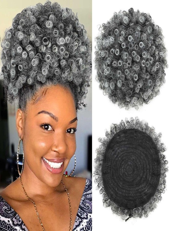 هانيوداي وصلة شعر أفرو بوف برباط من هانيودي للنساء، وصلة شعر أفرو بوف مجعدة برباط مع 4 مشابك - Image 1